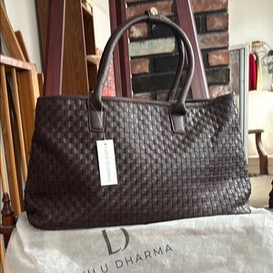 Brown Lulu Dharma Woven Bag NWT